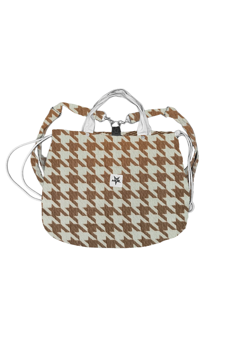 妈妈包houndstooth macchiato